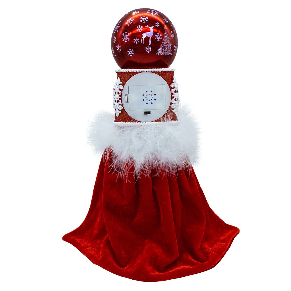 Kurt Adler 14.5-Inch Hollywood Nutcrackers Musical Red Soldier With Water Globe Nutcracker